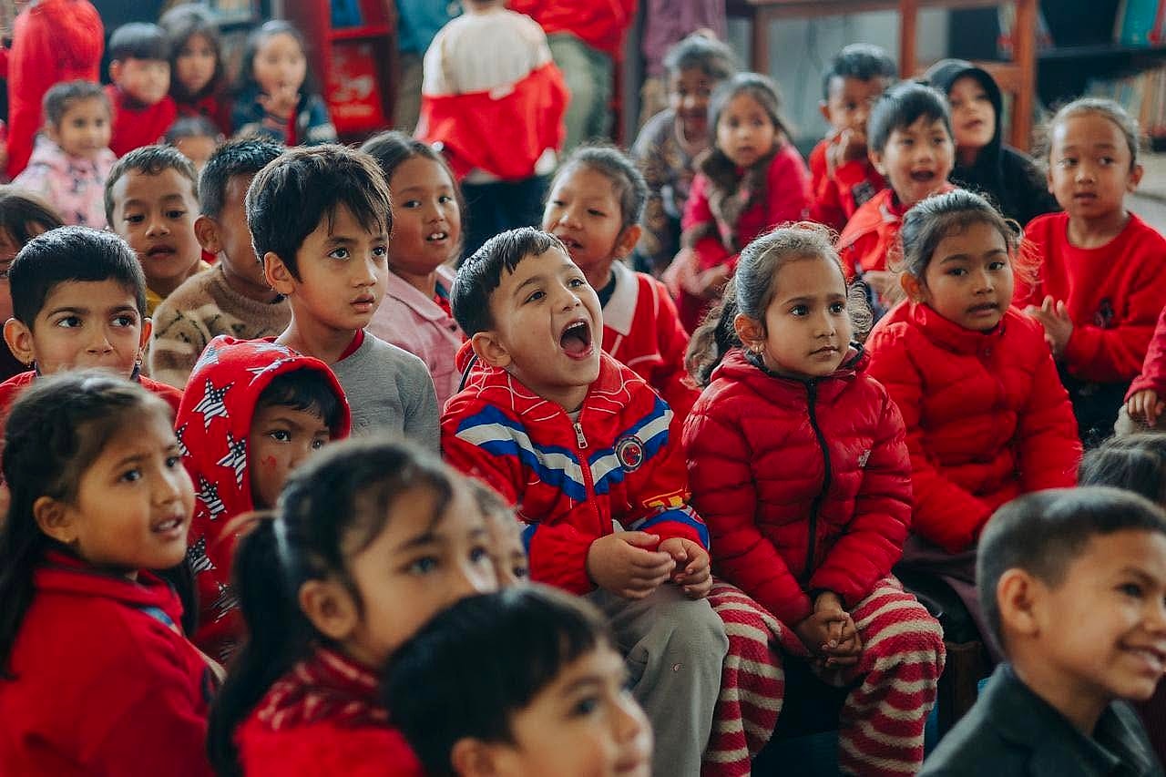 Pre-primary students during classroom activities